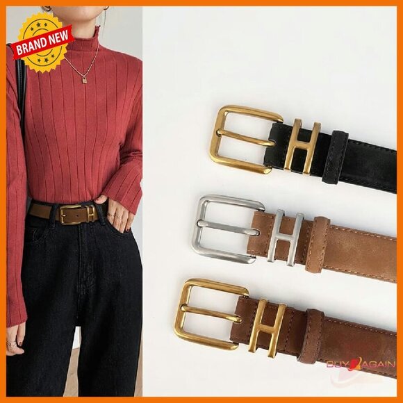 Genuine Suede Leather Belt Women\'s Skinny Belt for Jeans Pants Dresses main image 7